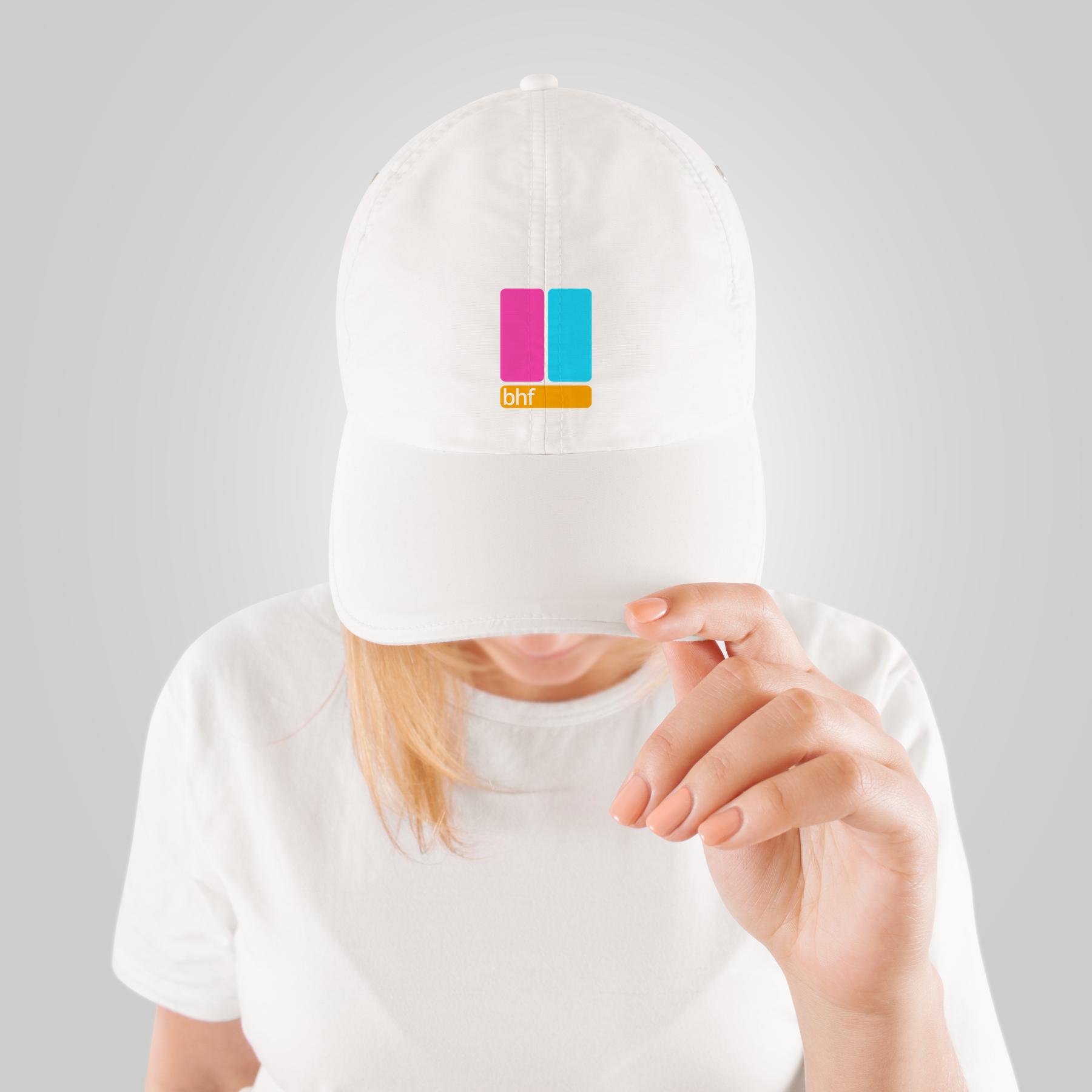 Woman + Man + ART
White Ballcap